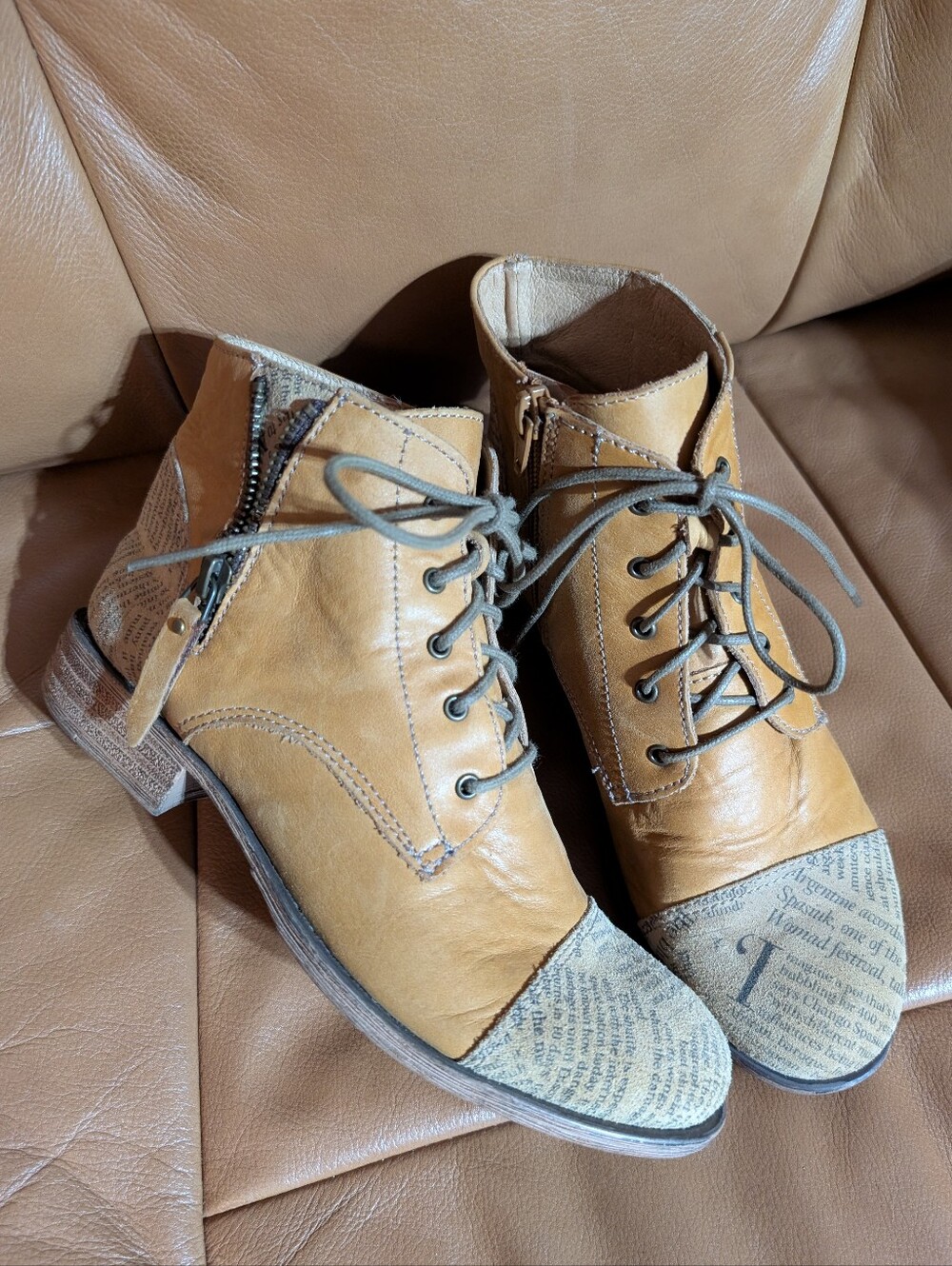 Portofino lace-up ankle boots.